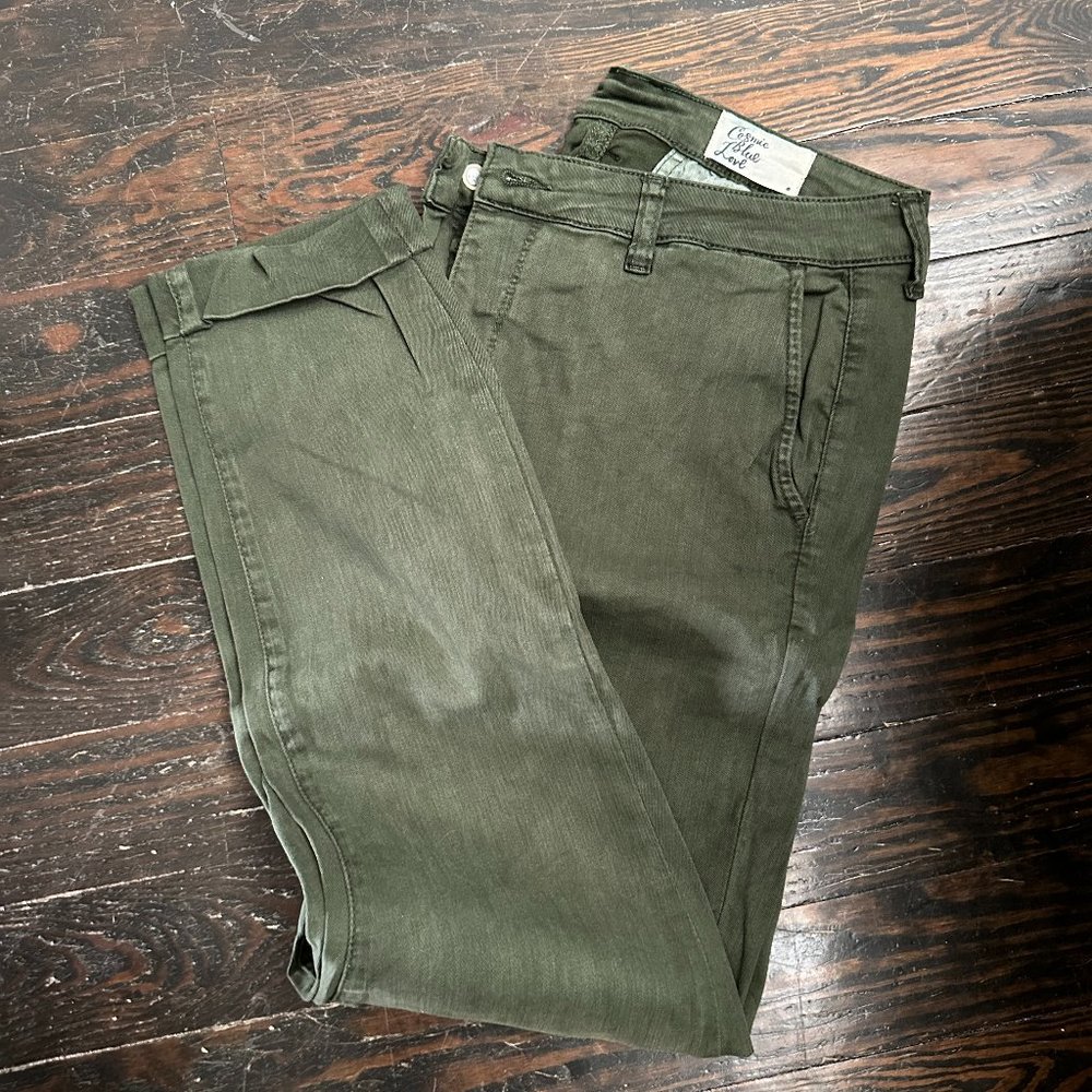 Cosmic Blue Love Olive Skinny Jeans